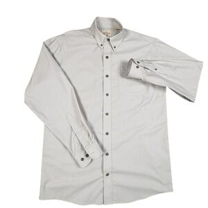 Red Head Brand Co. Shirt Men Large Tall Long Sleeve Beige Stripe Casual Workwear